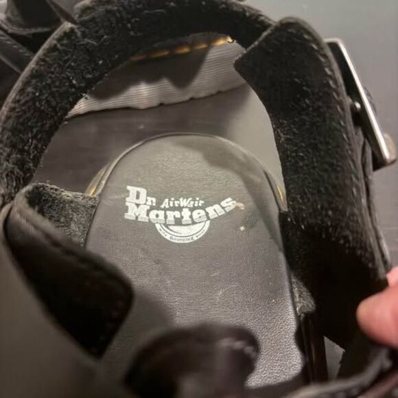Dr. Martens KASSION  Brando Black Leather Sandal Size 12 Men’s Gently Worn main image 5